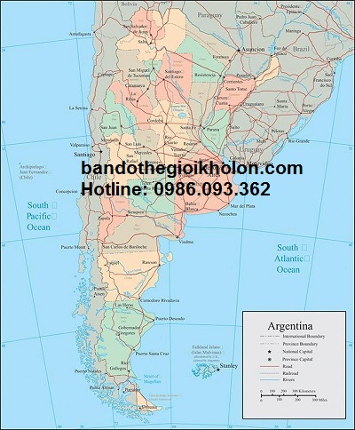 Ban do nuoc ARGENTINA