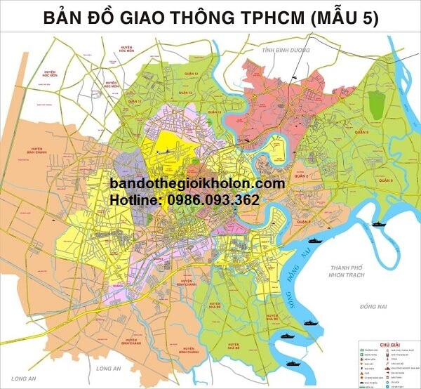 Bản Đồ Tp Hồ Chí Minh Các Quận, Huyện | Cửa Hàng Bán Bản Đồ Trí Ân