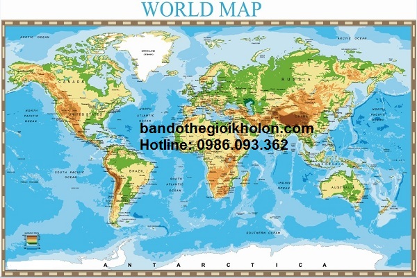 Bản đồ thế giới khổ lớn mẫu 19