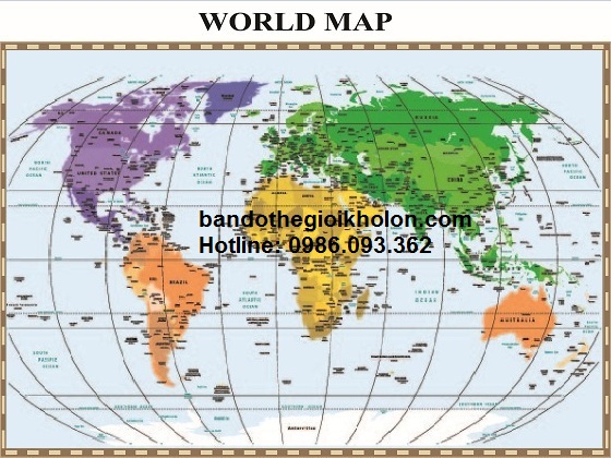 Bản đồ thế giới khổ lớn mẫu 20