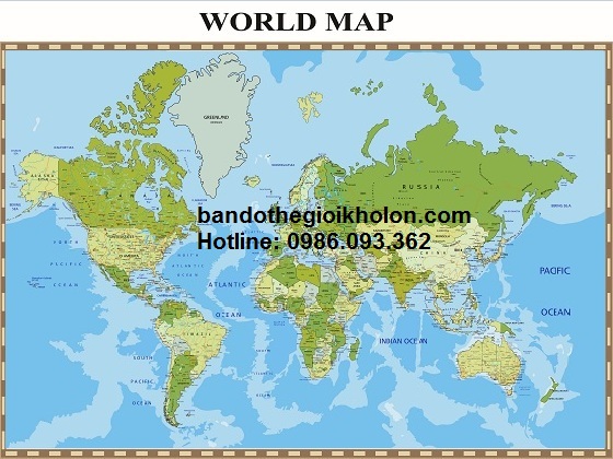 Bản đồ thế giới khổ lớn mẫu 23