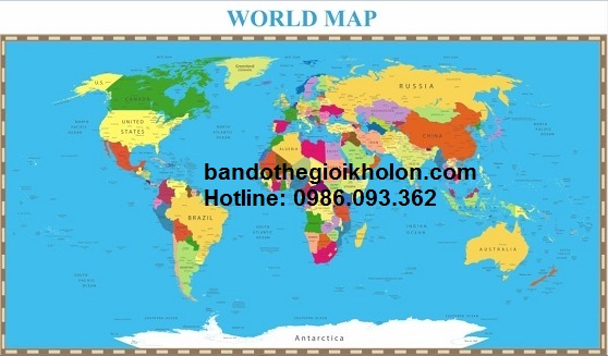 Bản đồ thế giới khổ lớn mẫu 29