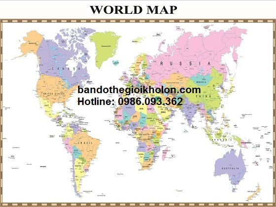 Bản đồ thế giới khổ lớn mẫu 31