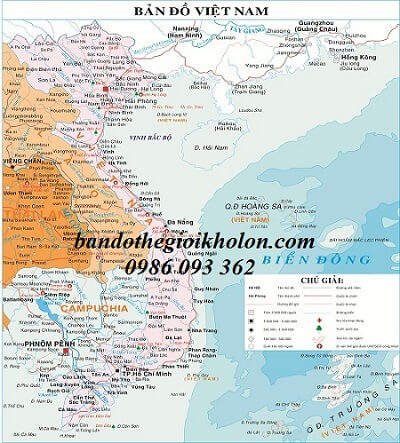 Bản đồ Việt Nam khổ lớn mẫu 11