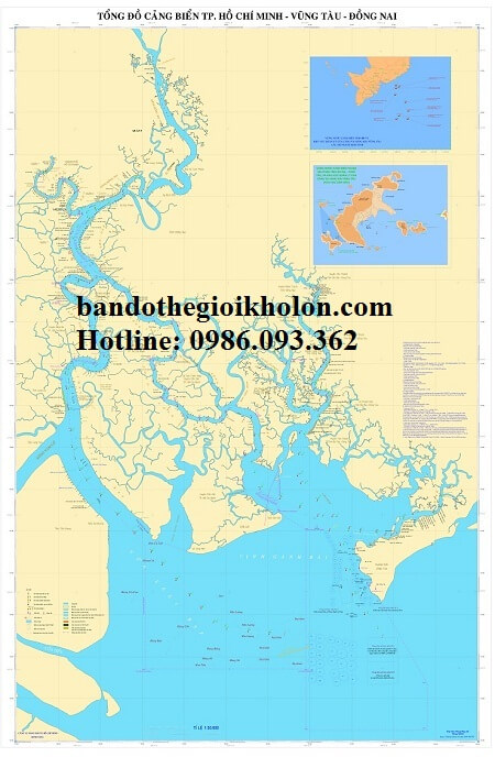Bản đồ phân bố cảng biển TPHCM Vũng Tàu Đồng Nai