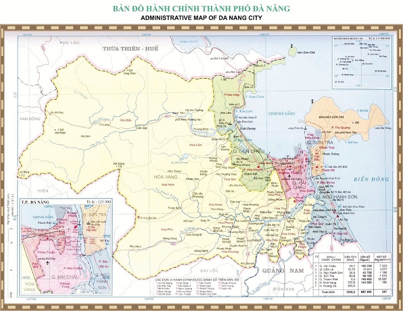 Bản đồ Đà Nẵng và phố cổ Hội An ngày nay