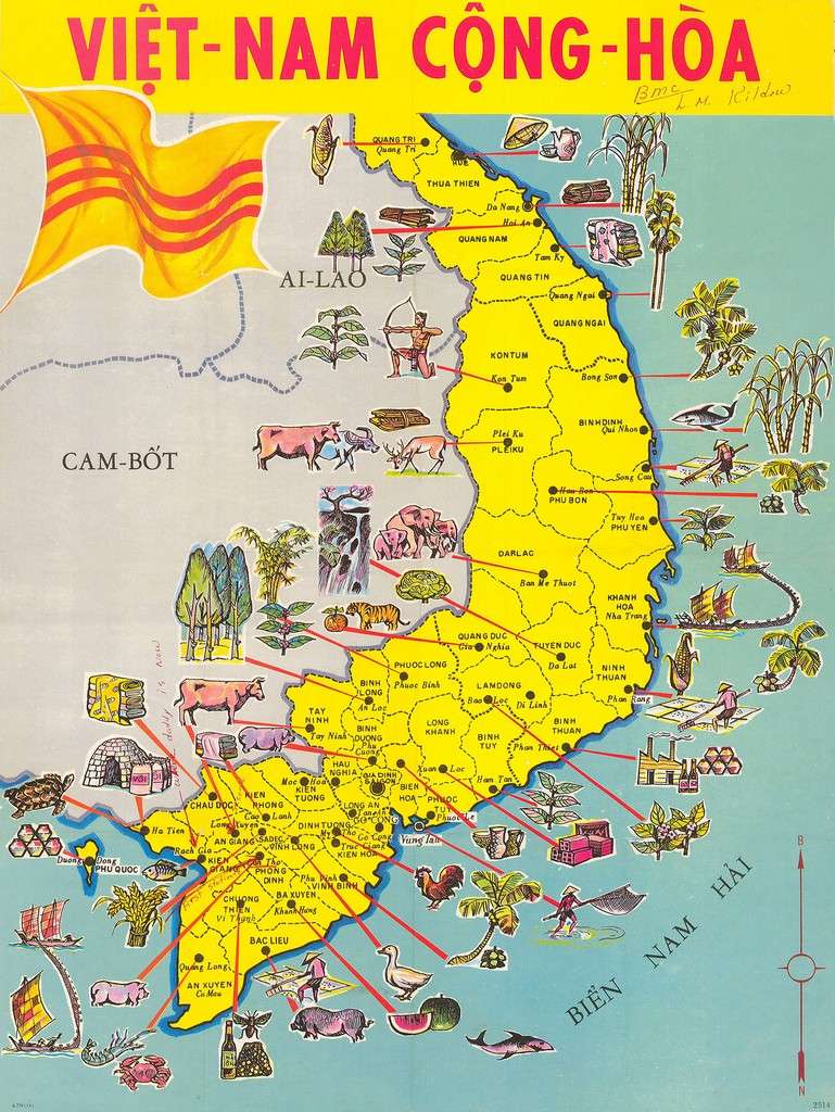Thông tin bản đồ phân chia việt nam trước 1975