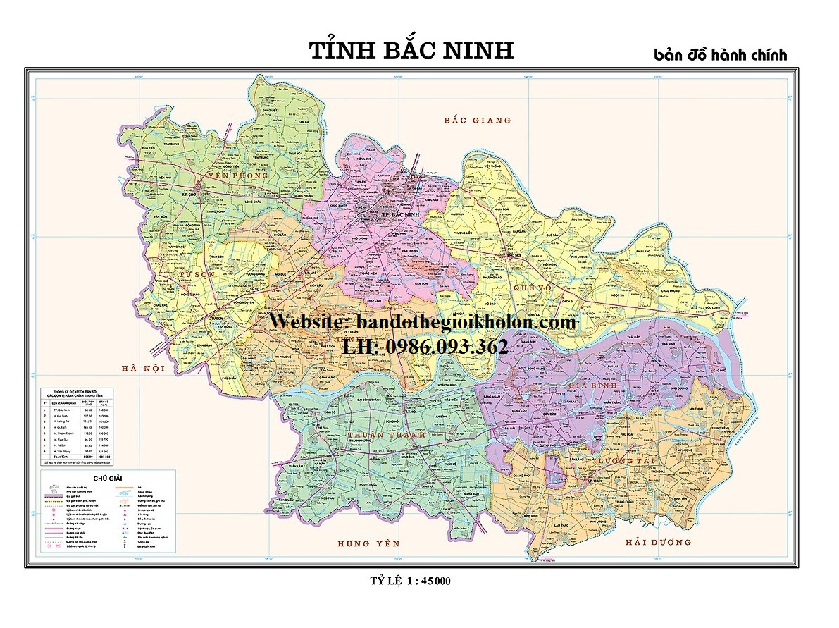 Bản Đồ Tỉnh Bắc Ninh