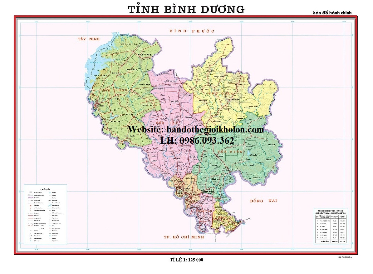 Bản Đồ Tỉnh Bình Dương