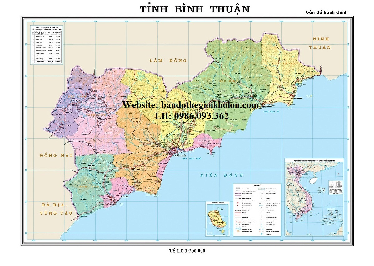Bản Đồ Tỉnh Bình Thuận