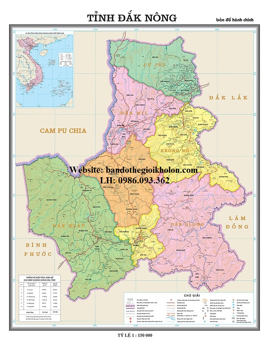 Bản Đồ Tỉnh Đắk Nông