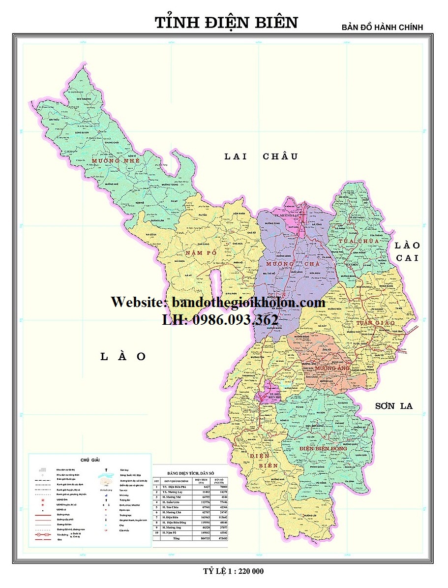 Bản Đồ Tỉnh Điện Biên