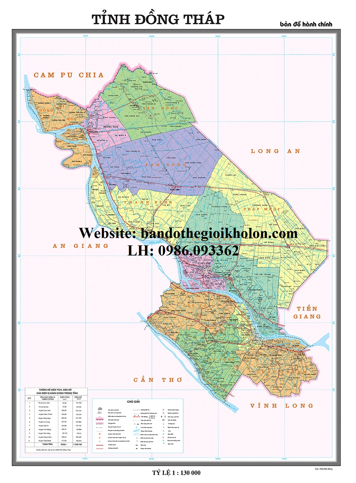 Bản Đồ Tỉnh Đồng Tháp