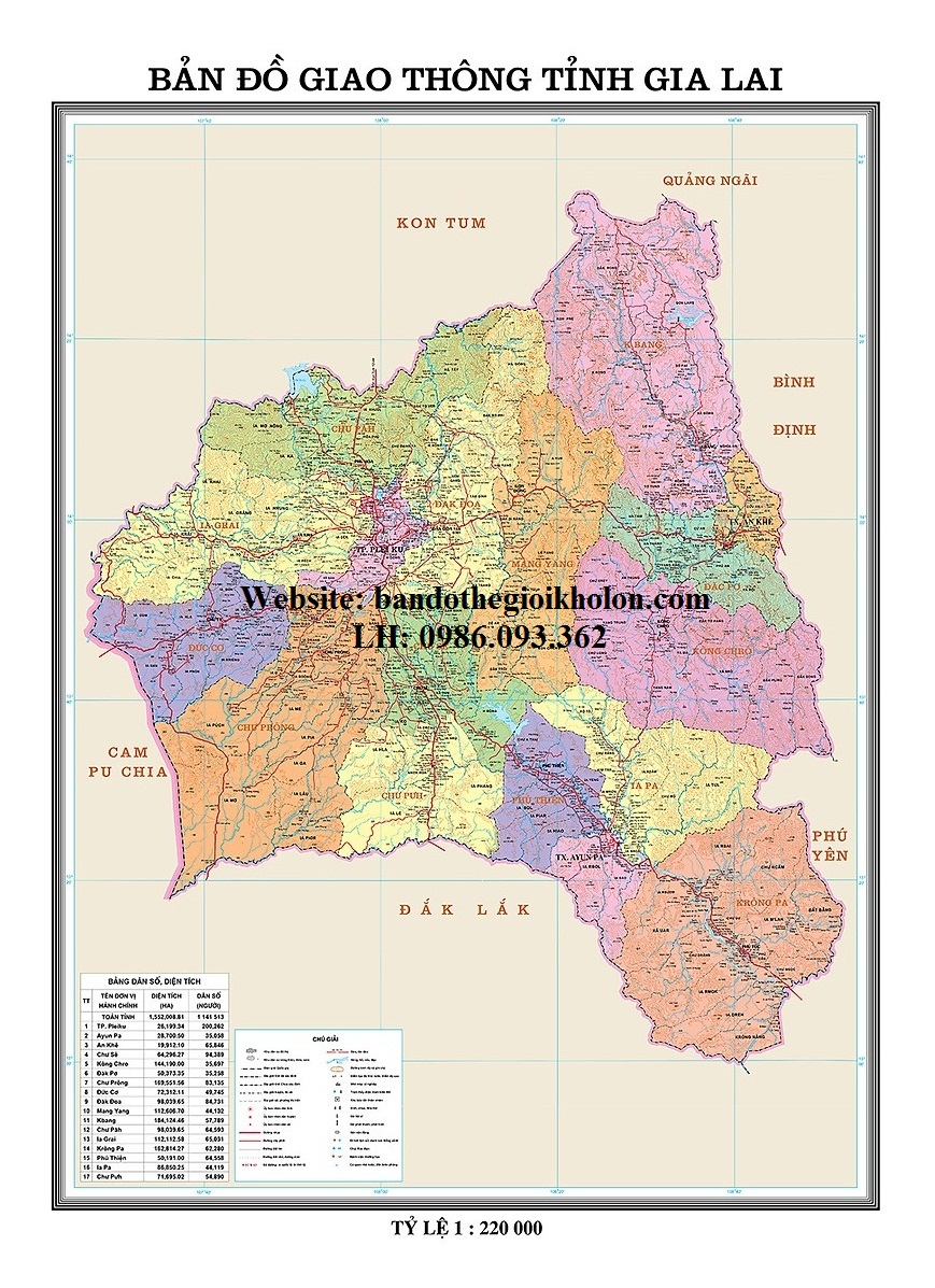 Bản Đồ Tỉnh Gia Lai