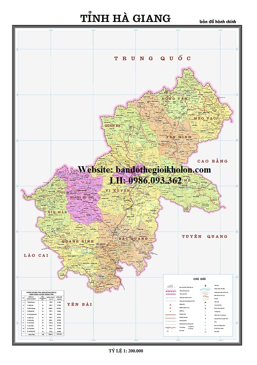 Bản Đồ Tỉnh Hà Giang