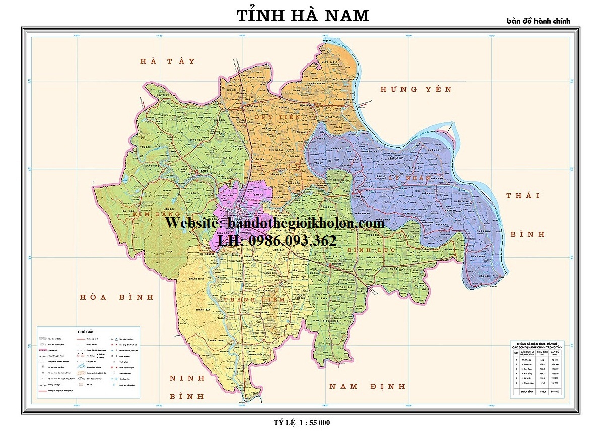 Bản Đồ Tỉnh Hà Nam