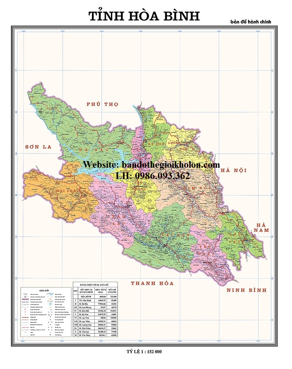 Bản Đồ Tỉnh Hòa Bình