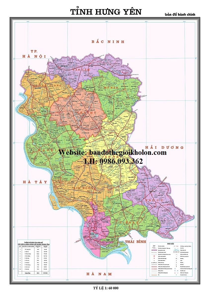 Bản Đồ Tỉnh Hưng Yên