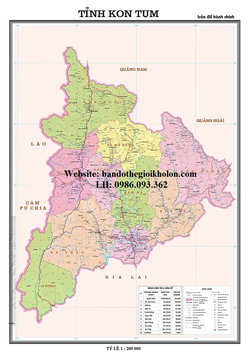 Bản Đồ Tỉnh Kon Tum