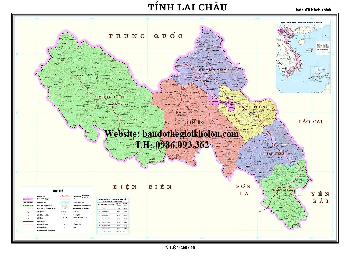 Bản Đồ Tỉnh Lai Châu