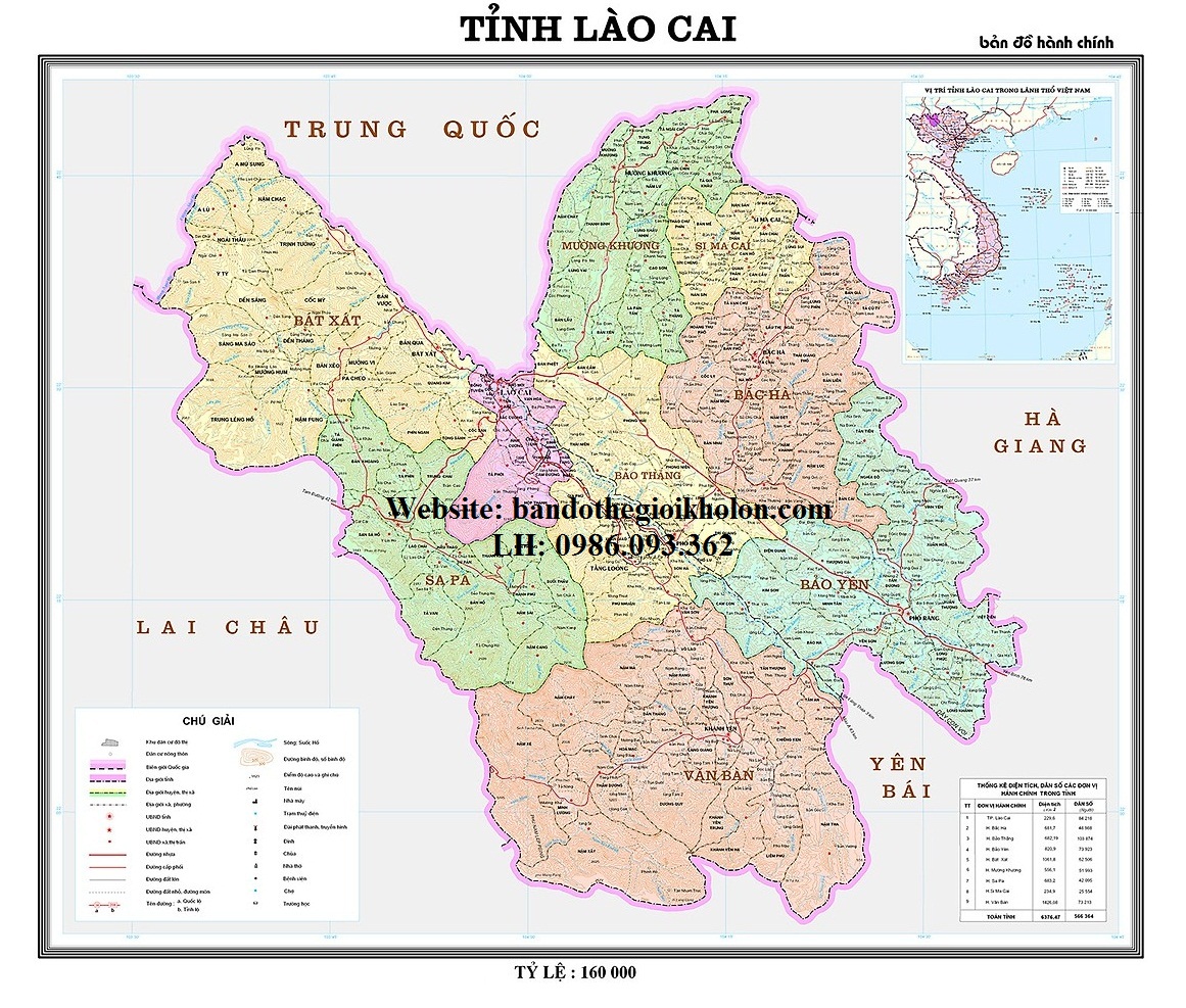 Bản Đồ Tỉnh Lào Cai