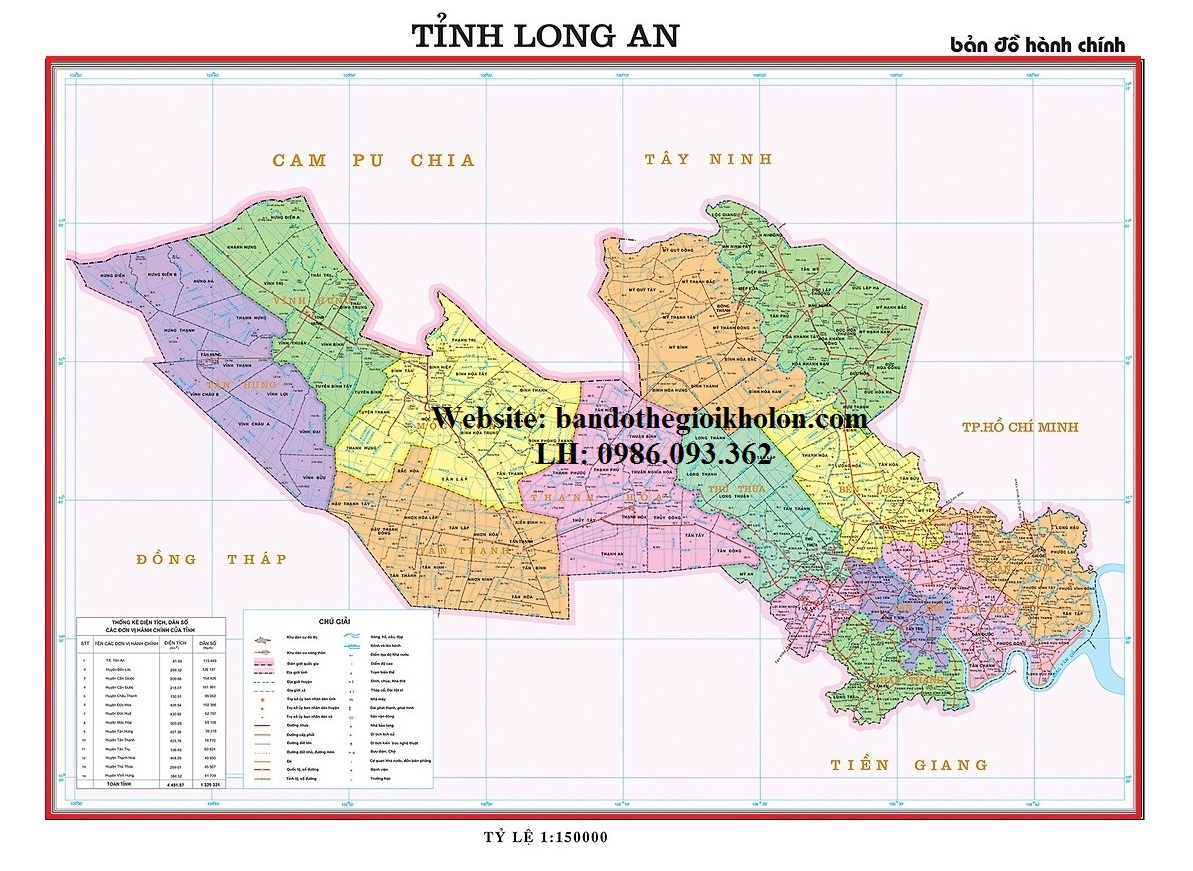 Bản Đồ Tỉnh Long An