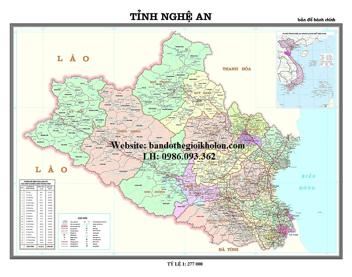 Bản Đồ Tỉnh Nghệ An