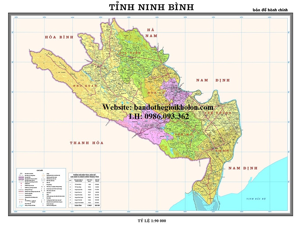 Bản Đồ Tỉnh Ninh Bình