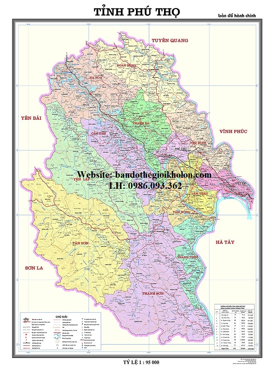Bản Đồ Tỉnh Phú Thọ
