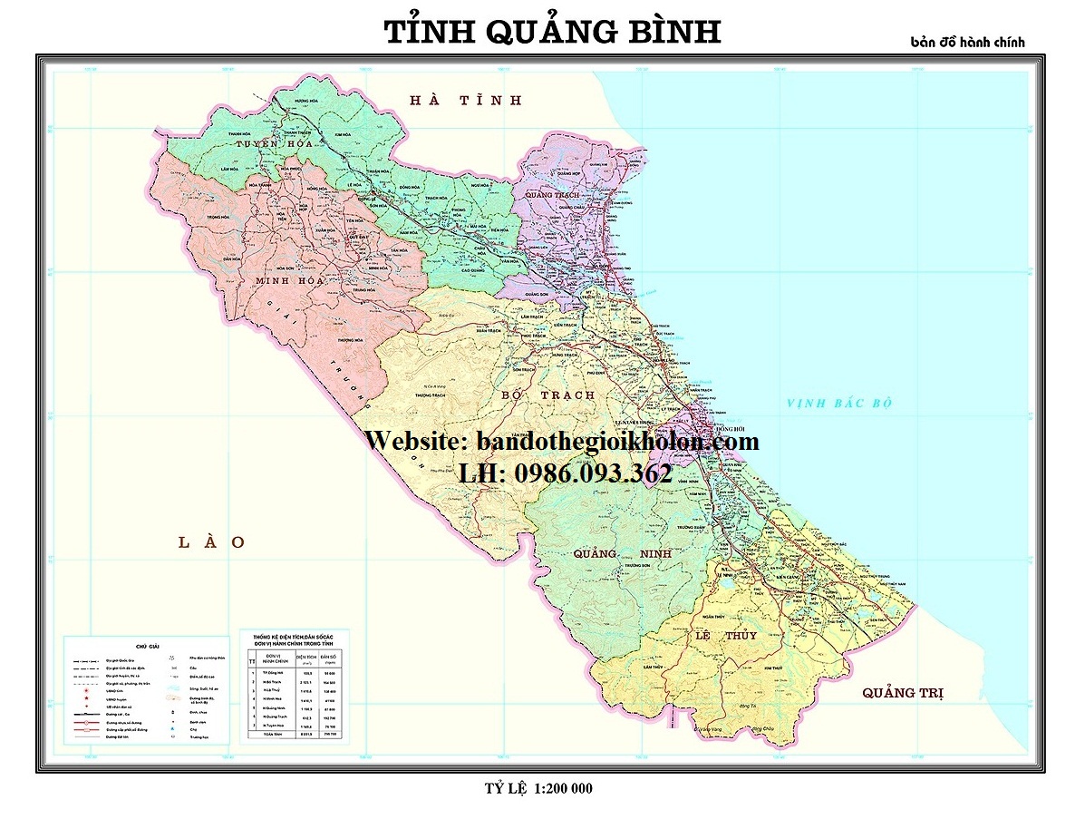 Bản Đồ Tỉnh Quảng Bình