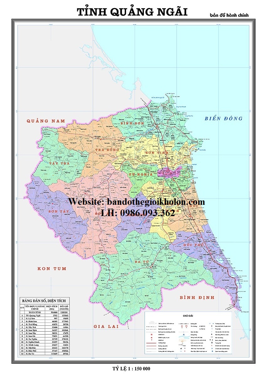 Bản Đồ Tỉnh Quảng Ngãi