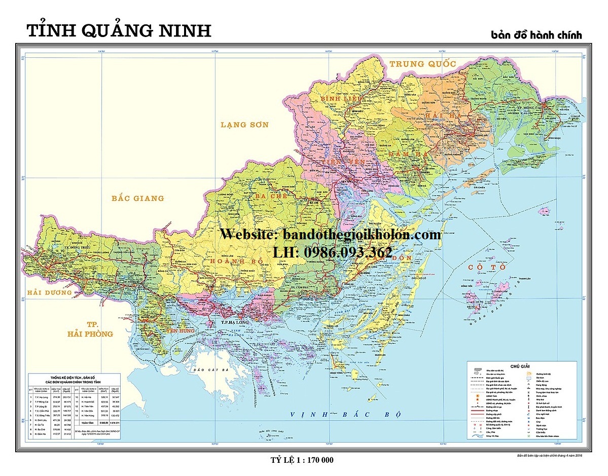 Bản Đồ Tỉnh Quảng Ninh