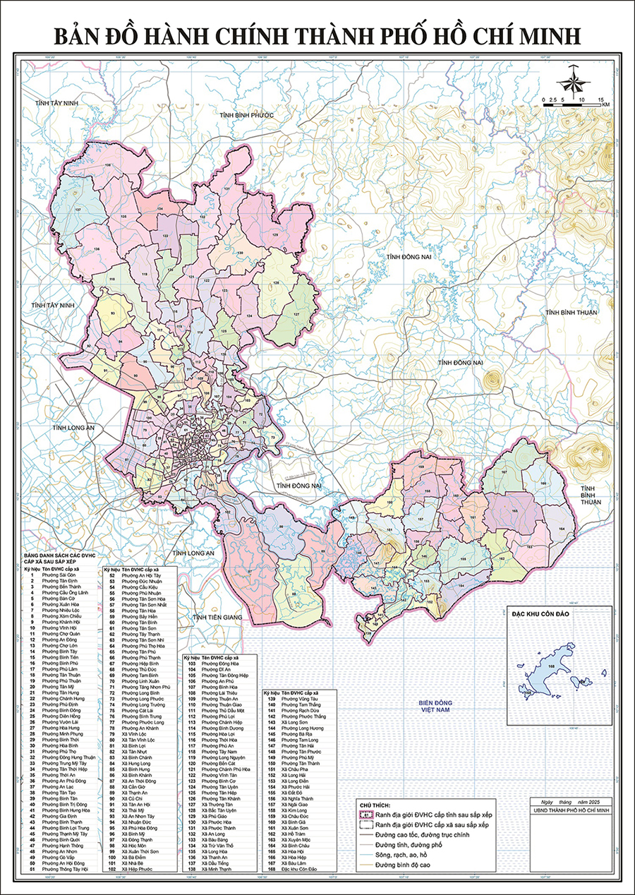 Bản Đồ Hành Chính Thành Phố Hồ Chí Minh 2025