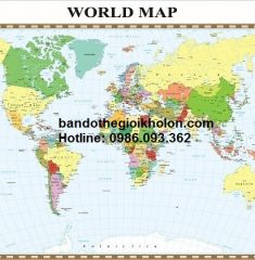 Bản đồ thế giới khổ lớn mẫu 36
